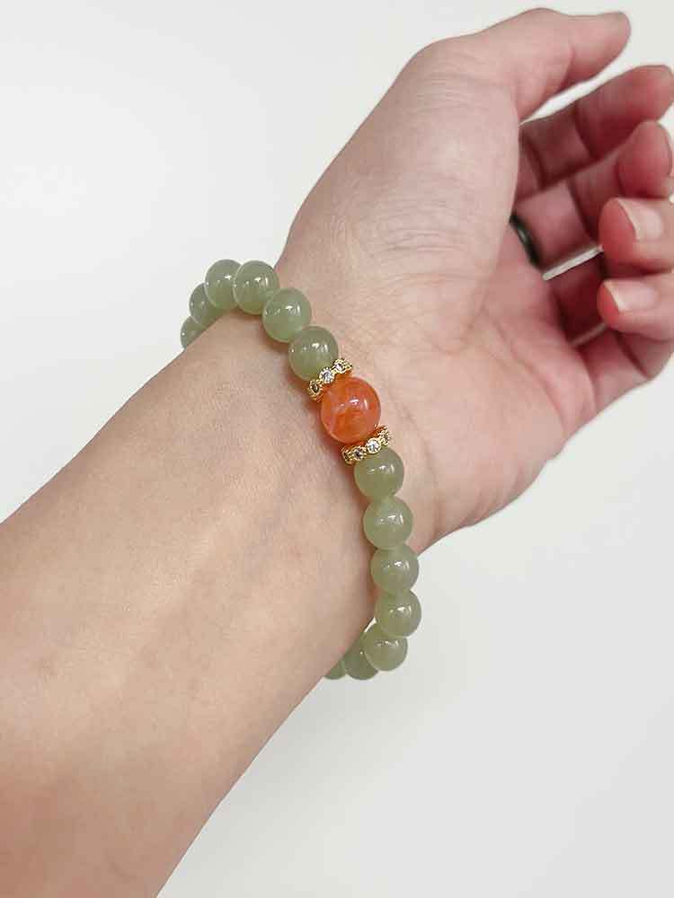 和田玉晴水手串8MM