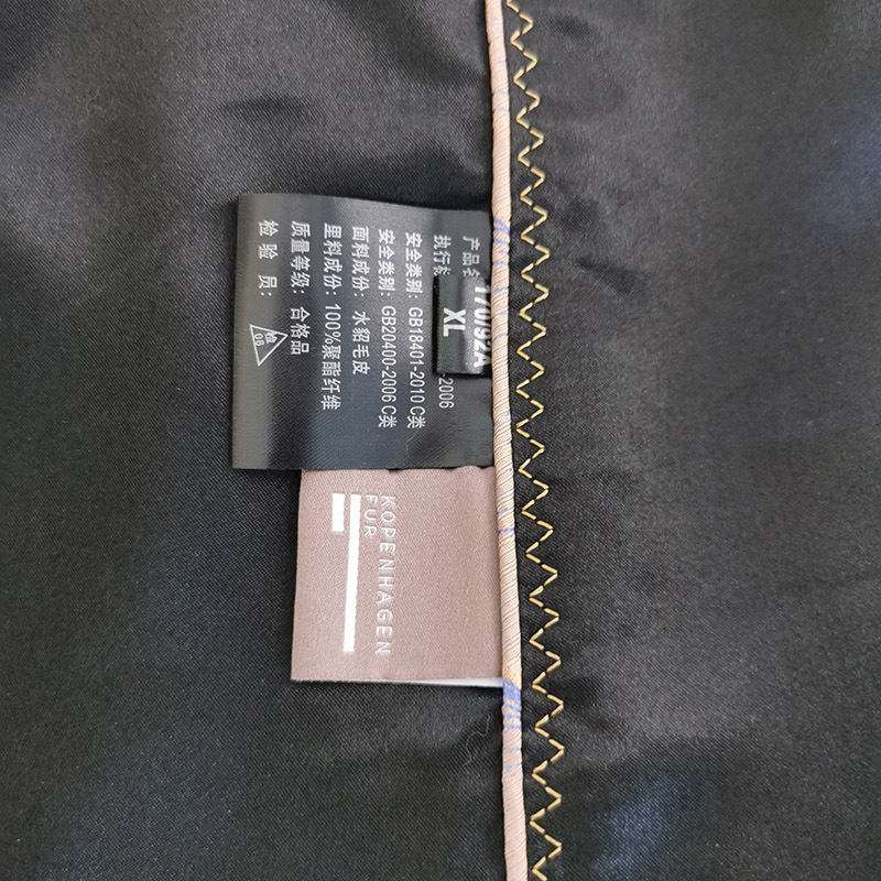 索娜斯段染丹麦进口水貂大衣·藏蓝色