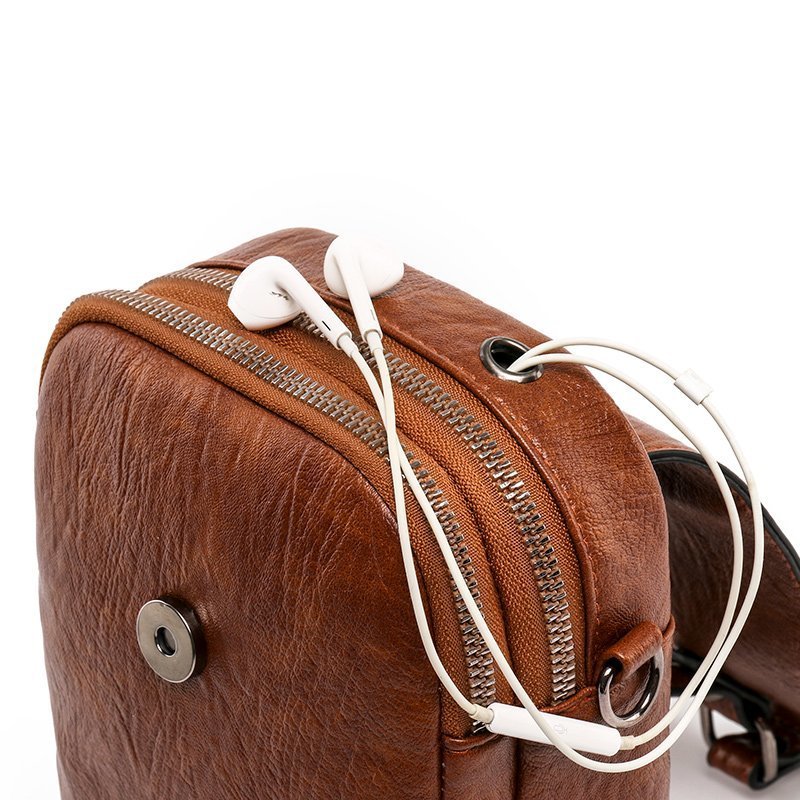 易世汀-YSL春夏新款复古时尚百搭迷你单肩斜挎手机包·706-棕色
