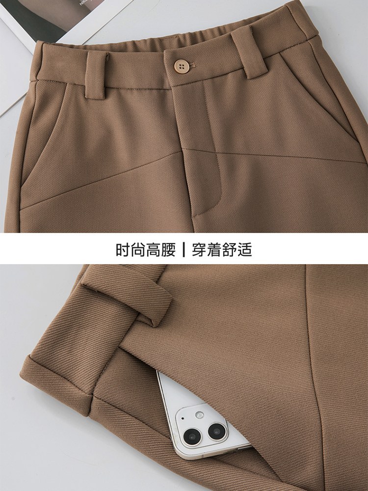 【大牌代工厂出品】和顺圣加绒天丝醋酸窄版阔腿裤2816A·黑色