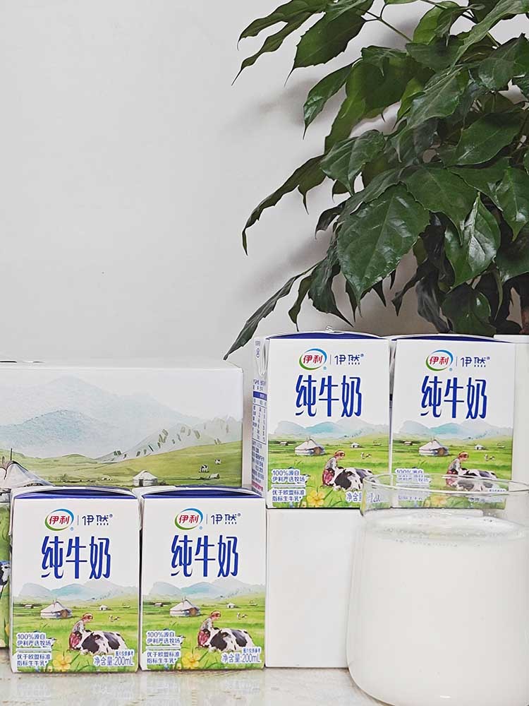 【配料只有生牛乳】伊利纯牛奶200ml*10盒/箱*5箱 早餐来一盒 奶香浓郁