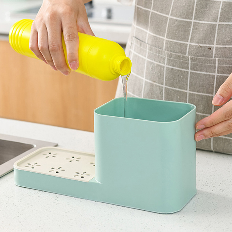 厨房多功能出液盒 按压自动出液清洁神器·绿