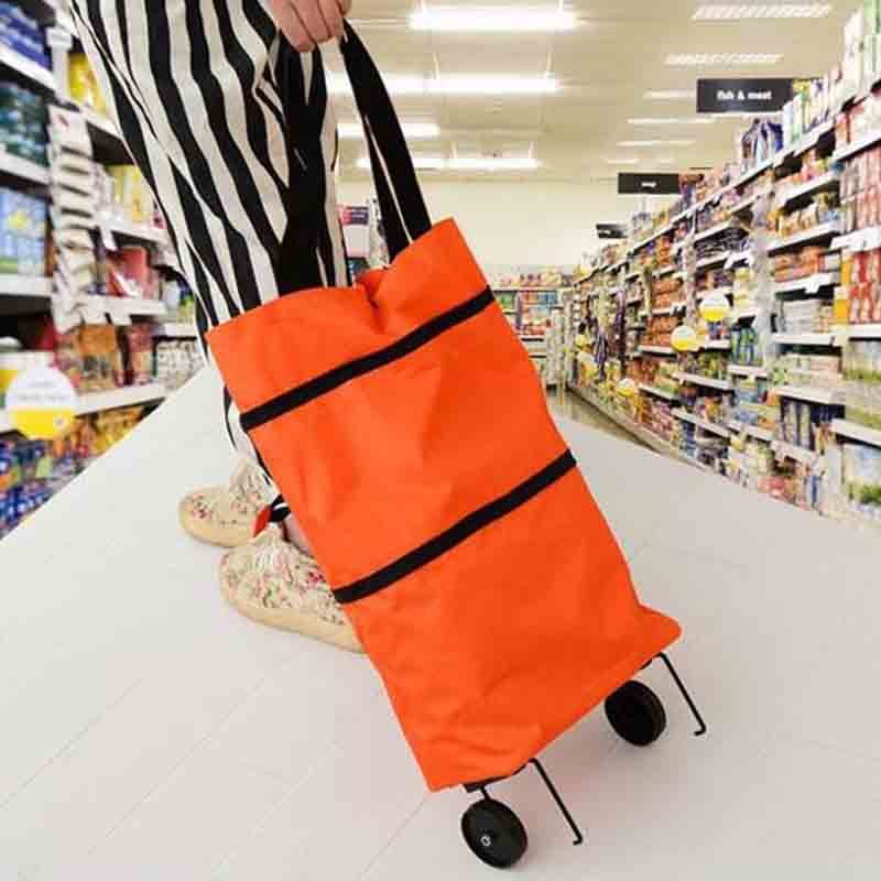 可折叠便携式拉轮包 2个装---购物车！手提袋!时尚便捷！