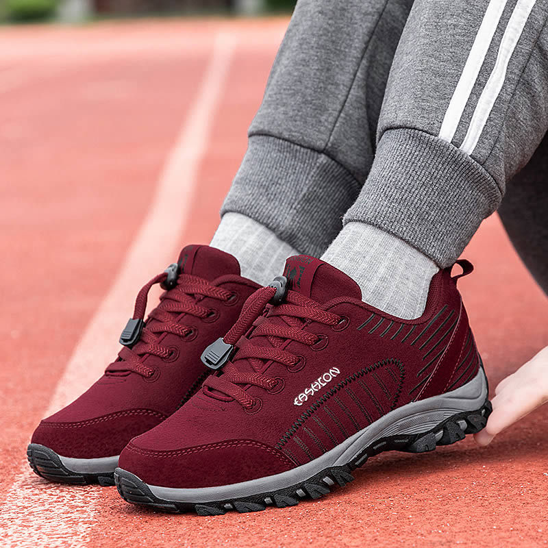 ssyaoge秋季新款健康鞋健步鞋爸爸妈妈鞋5606女款枣红