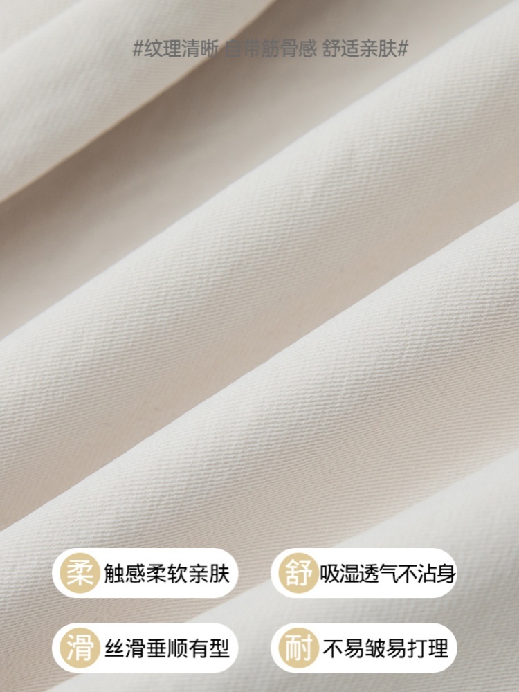 【大牌代工厂出品】和顺圣棉感后松紧阔腿九分裤3059·藏青色