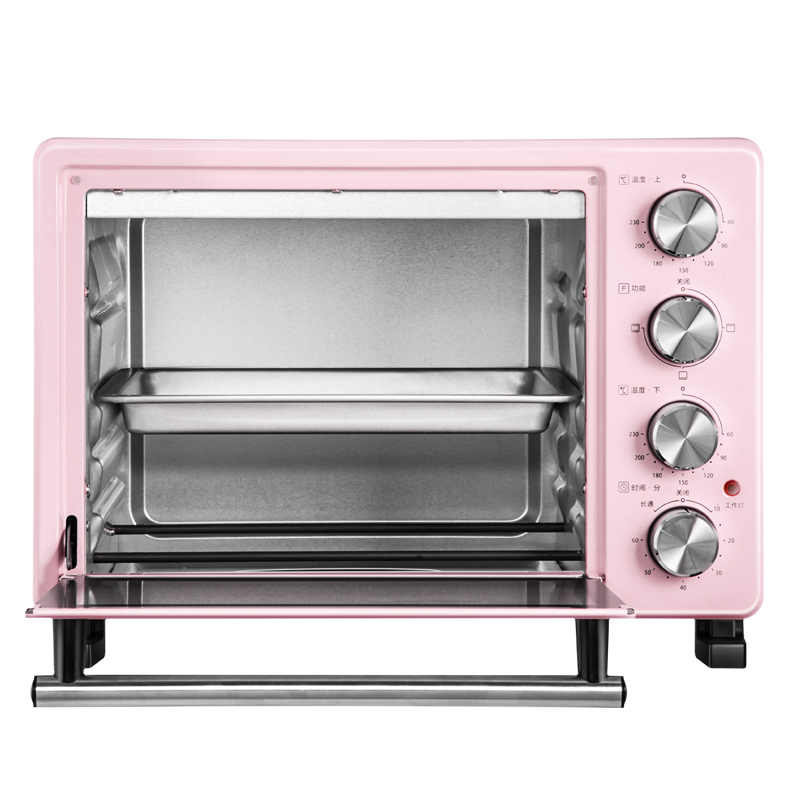美的（Midea）PT25A0 家用多功能电烤箱 25升 上下独立控温·粉色