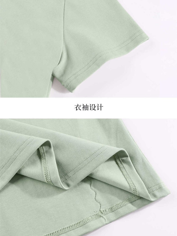 【92精梳棉】轩凌子波浪条纹简约T恤XS82620181·白色