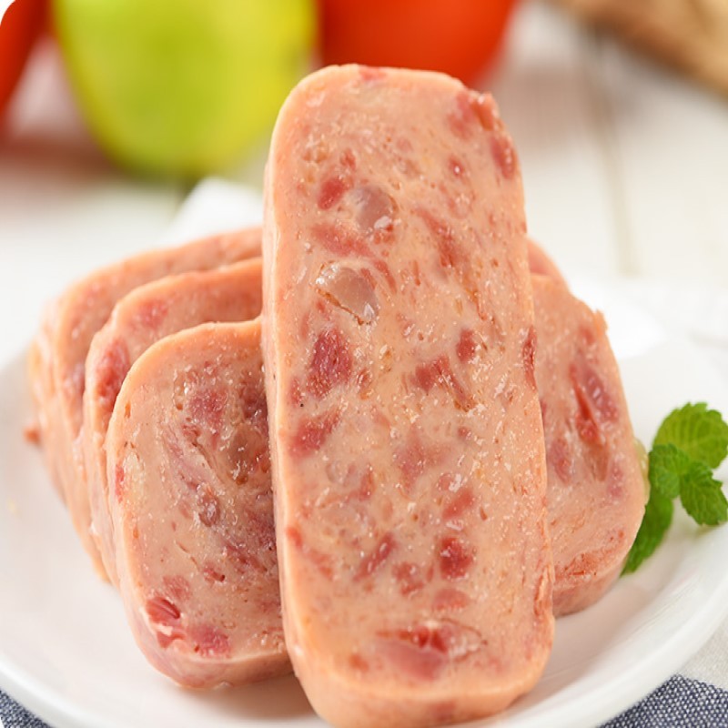 江楼纯猪肉无防腐剂火腿午餐肉200g*8罐【肉含量≥90%】