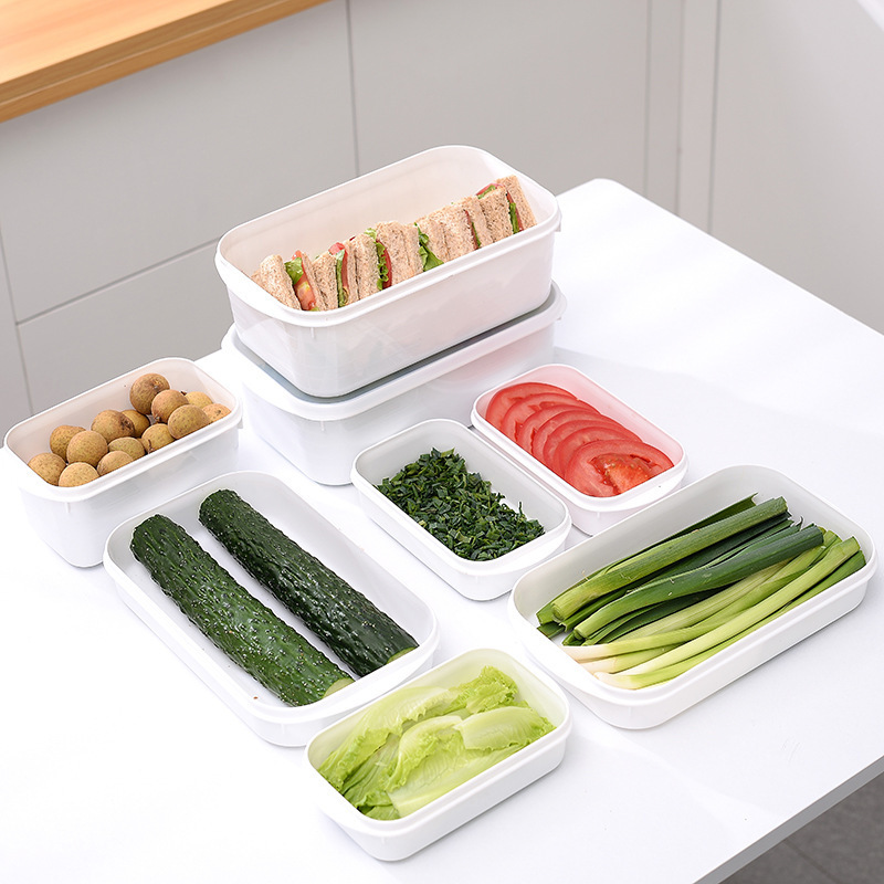 5个日式刻度保鲜盒分装收纳冷藏微波加热食品级