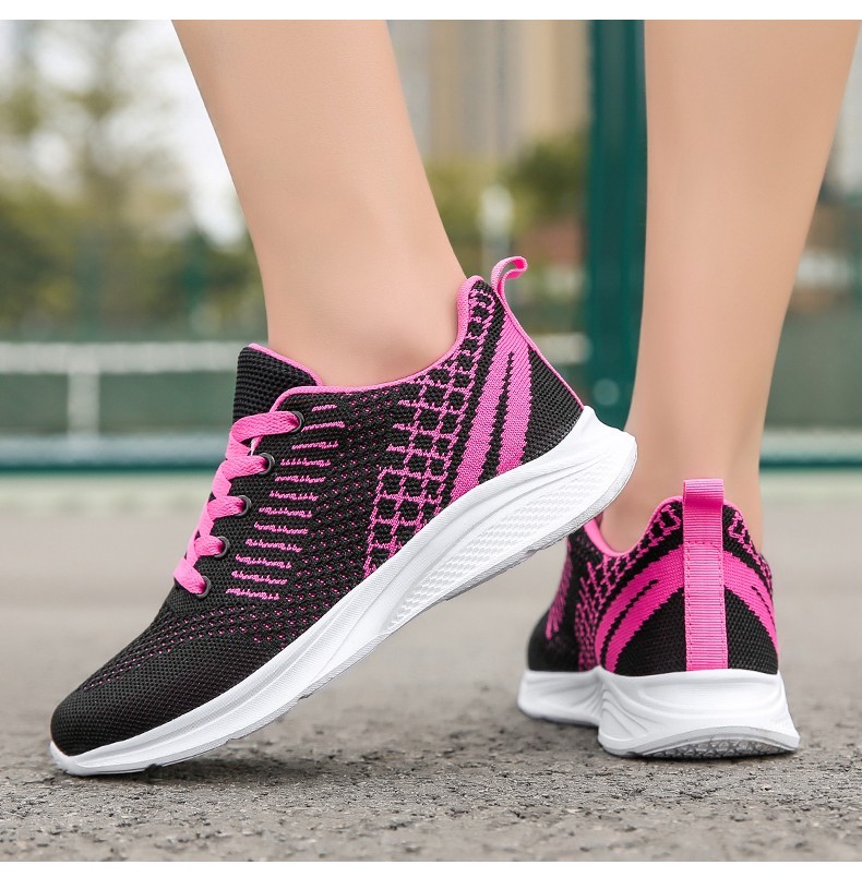 anymanner福利秒杀新款飞织女鞋户外休闲跑步大码运动鞋0199白色