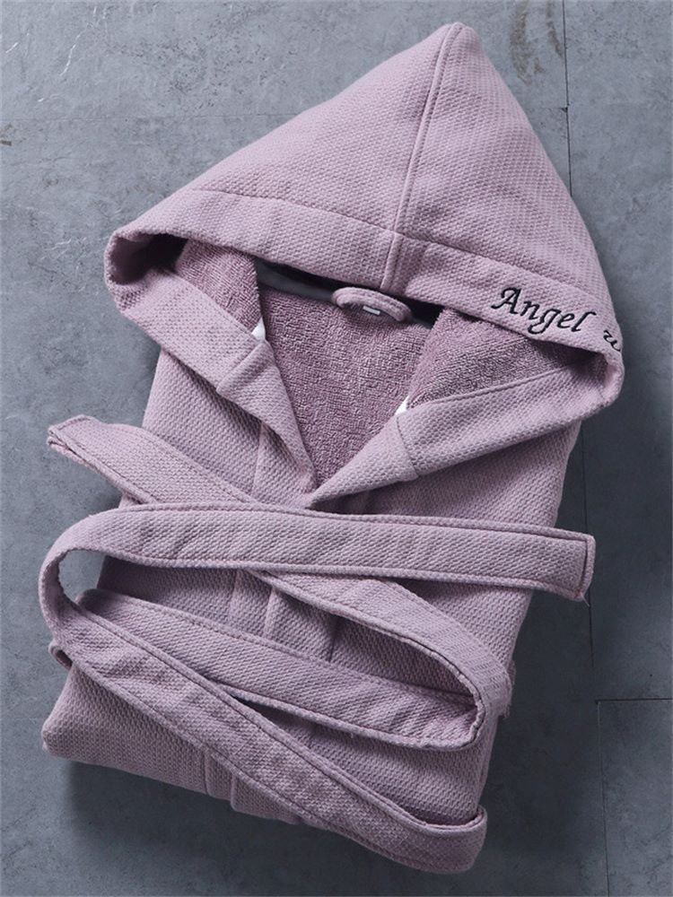 【优柔优】4 色加厚浴袍·紫色