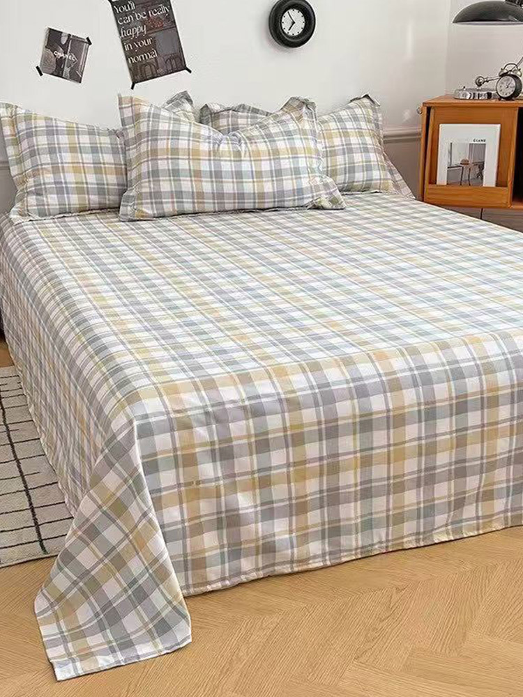 【暖冬心选】“简爱”质朴四件套（白灰）200*230cm ZY-TJ1771