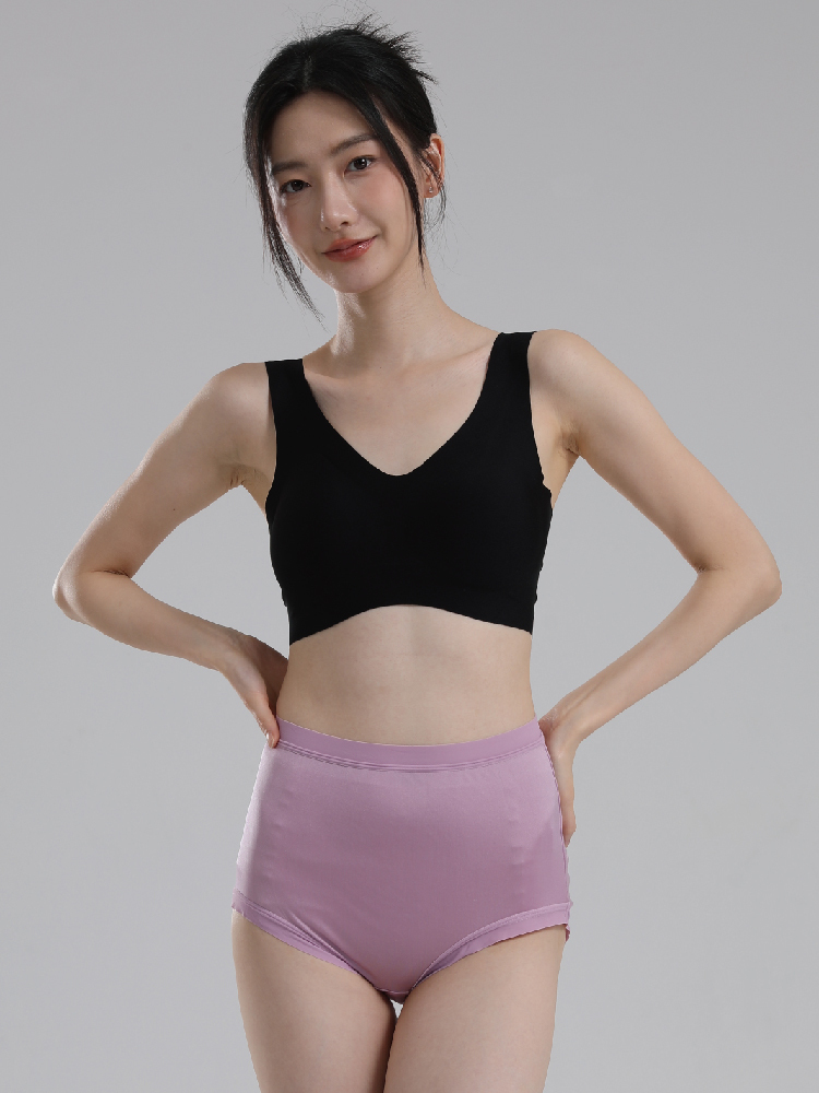 母亲节专享。阙兰绢100桑蚕丝柔感无痕超高腰内裤组·女