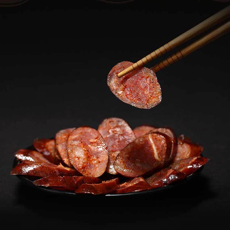 四川烟熏麻辣香肠腊肠五花肉腊肉500g2彝族纯粮食猪肉