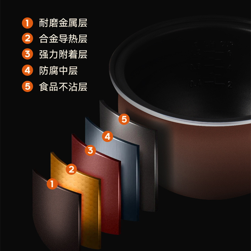 Konka康佳智能低糖电饭煲家用多功能电饭锅·4L升级款黑色