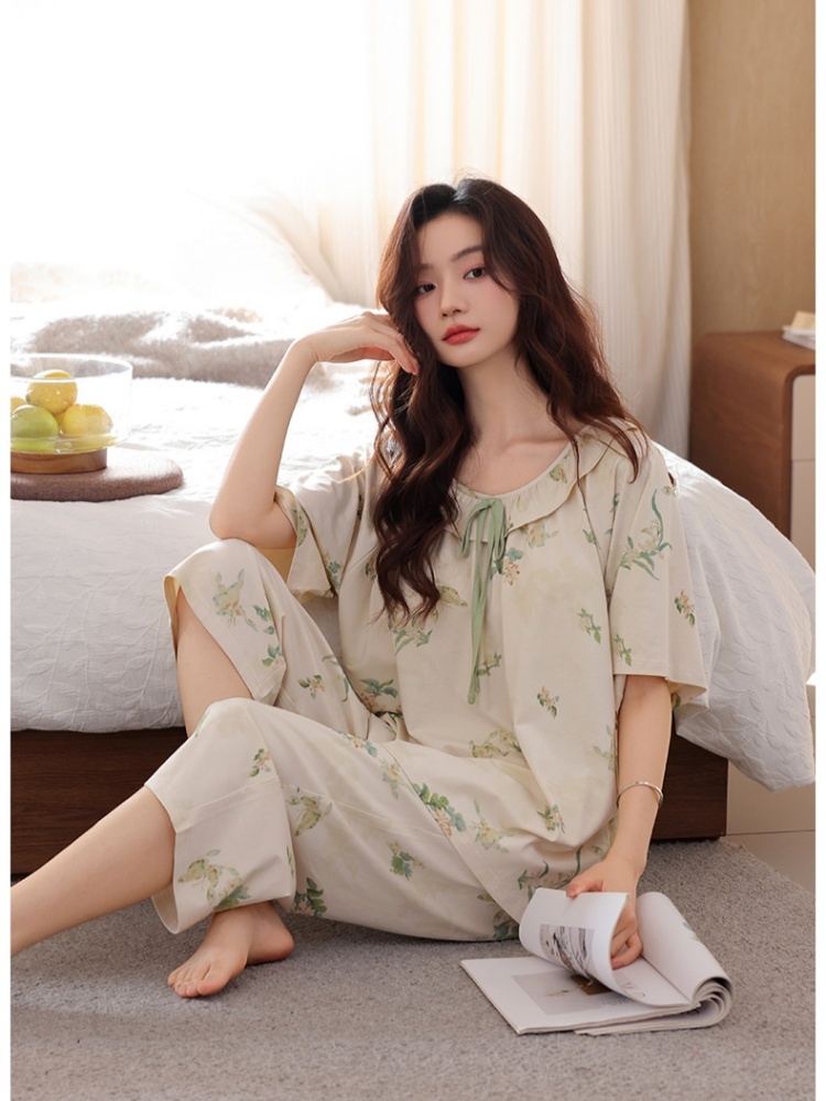 【莫代尔带胸垫】安曼短袖七分裤家居服AZ26-B76102·AZ26-B76106