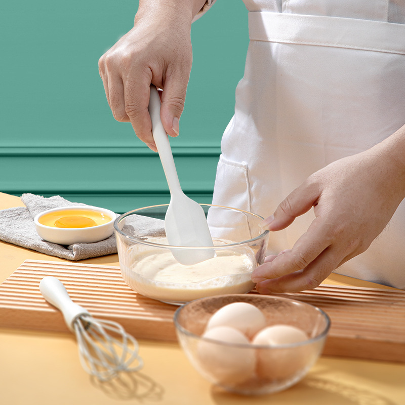 6件套一体式食品级硅胶刮刀耐高温油刷打蛋器烘焙工具套装