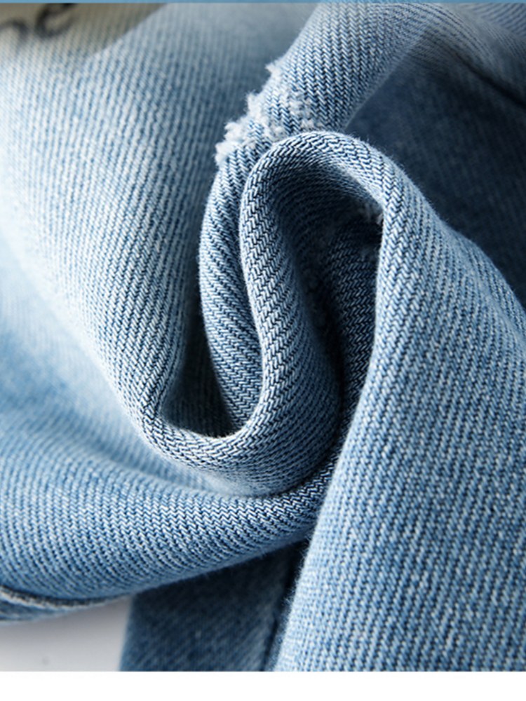 【大牌代工厂出品】和顺圣春秋水洗简约牛仔阔腿裤26001·蓝色