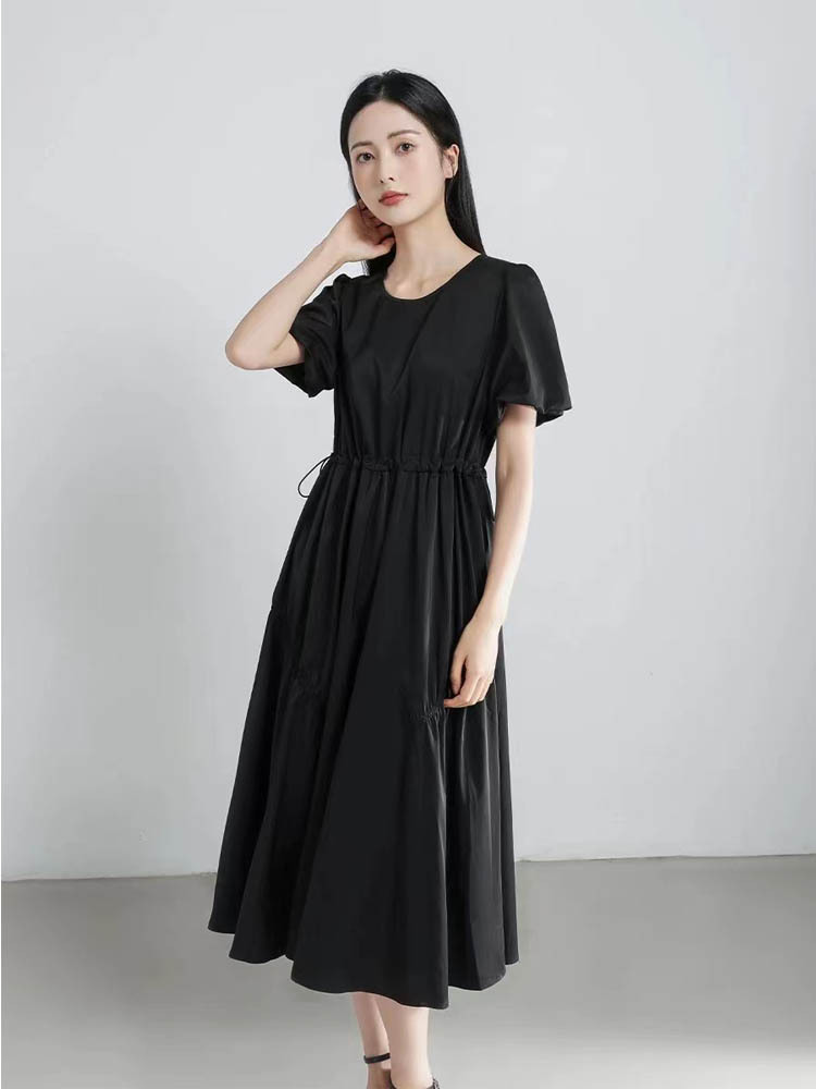 秒杀品牌法式长裙003·黑色