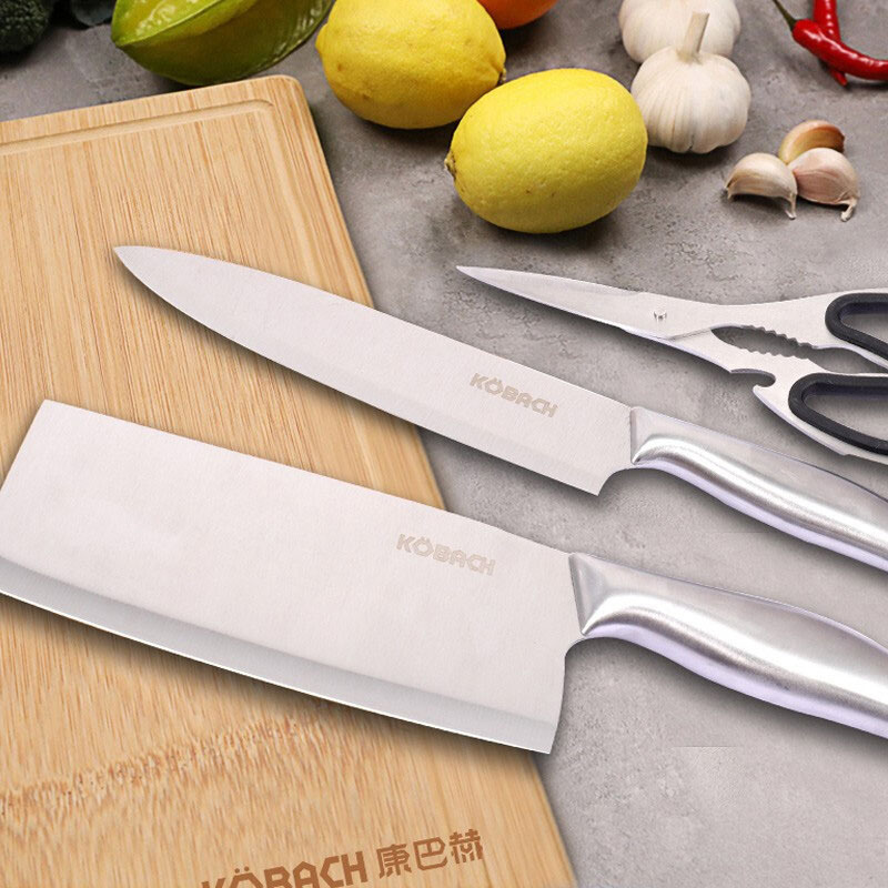 康巴赫竹木菜板刀具四件套kom20a4黑色