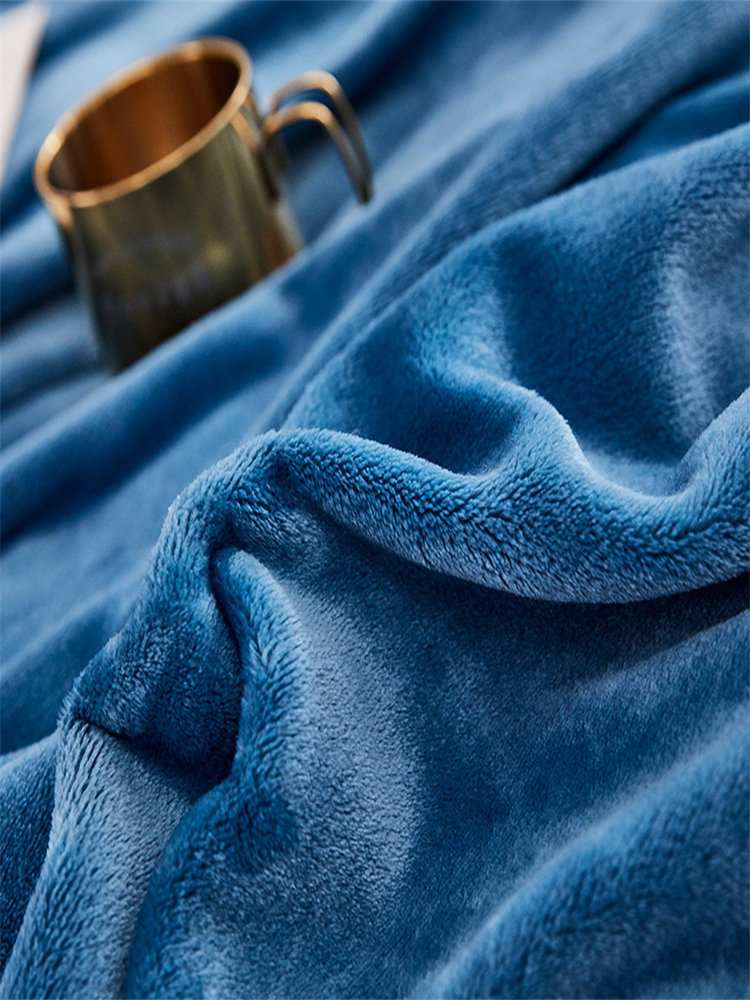 啄木鸟(PLOVER)太阳绒毯子（200*230cm）·湖蓝