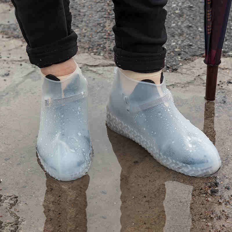 宝优妮硅胶雨天鞋套防水防滑加厚耐磨雨鞋套便携雨鞋套·M码DQ9169-5