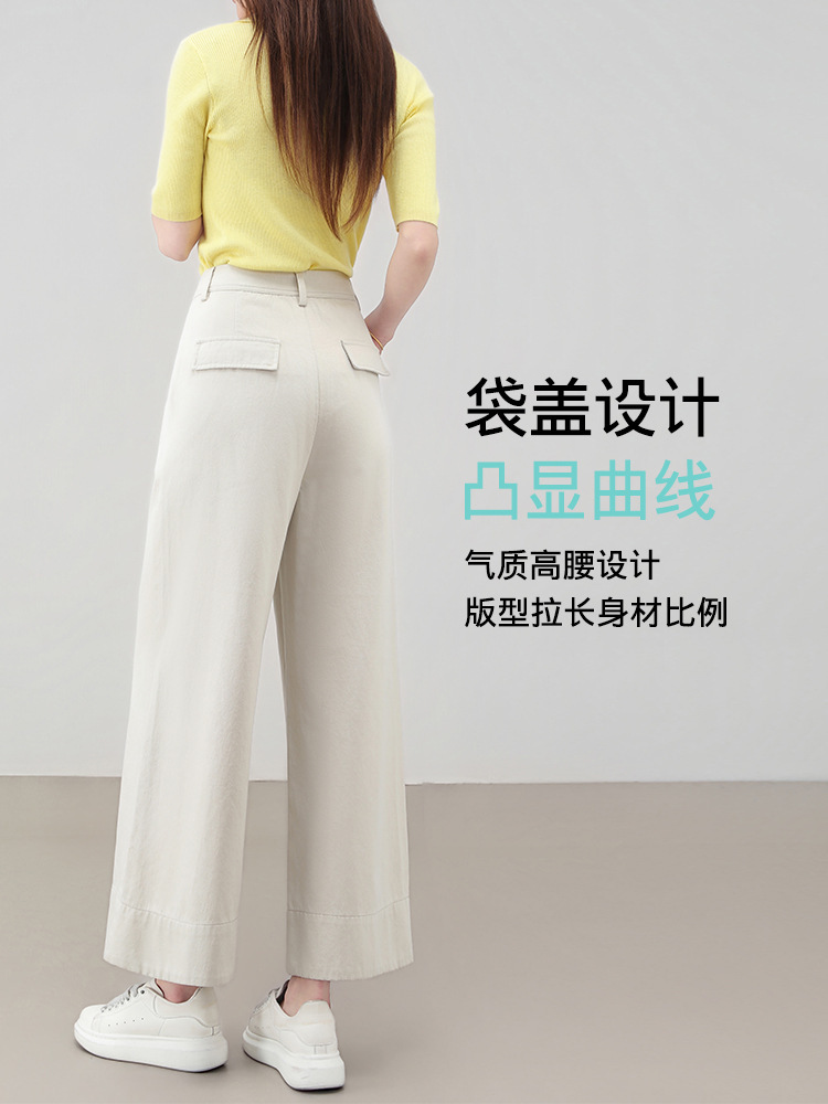 【大牌代工厂出品】和顺圣天丝棉九分阔腿裤26021·云霜灰