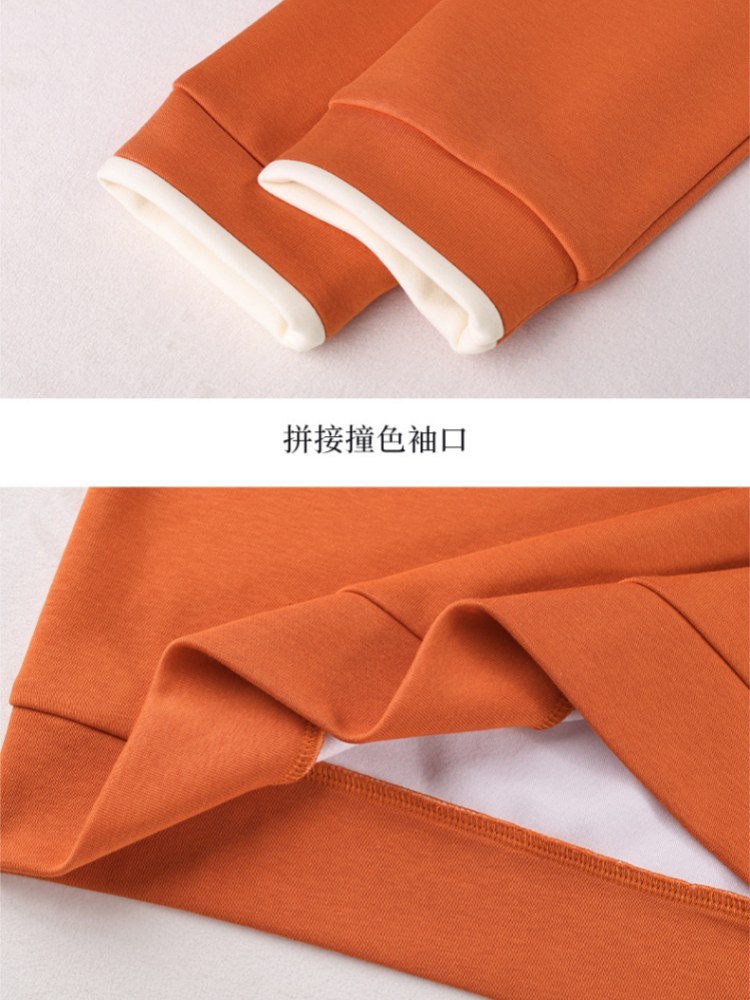 轩凌子半拉链春秋薄款卫衣XS82610157·豆蔻绿