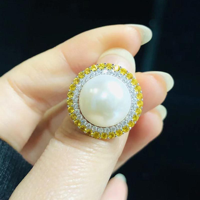 阖天下天然珍珠戒指·白色