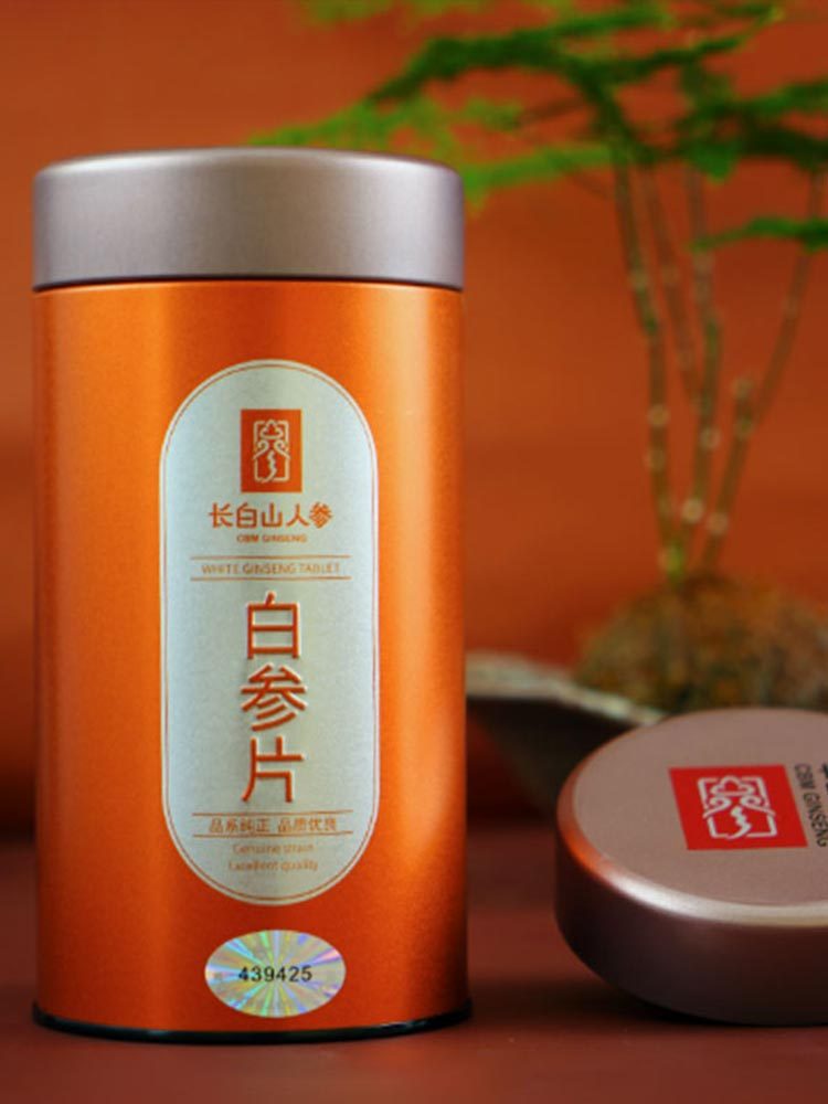 白参片100g（桶装）1.2cm