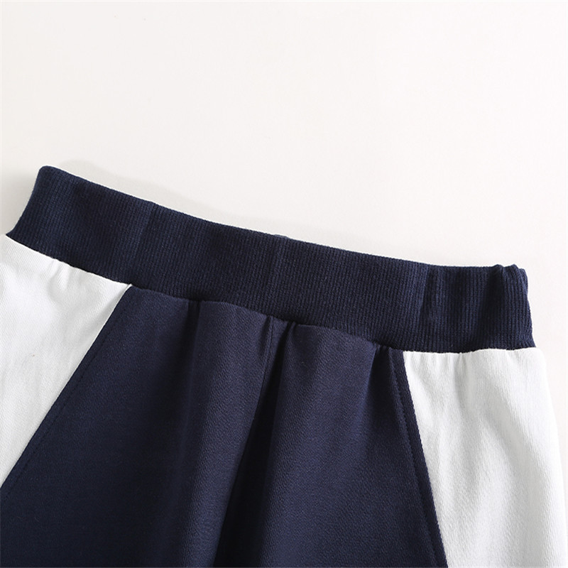 纤丝鸟中童中腿裤（简易三角块）·黑蓝