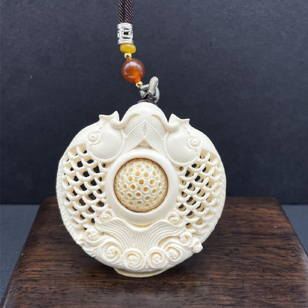 猛犸象牙双鱼挂件