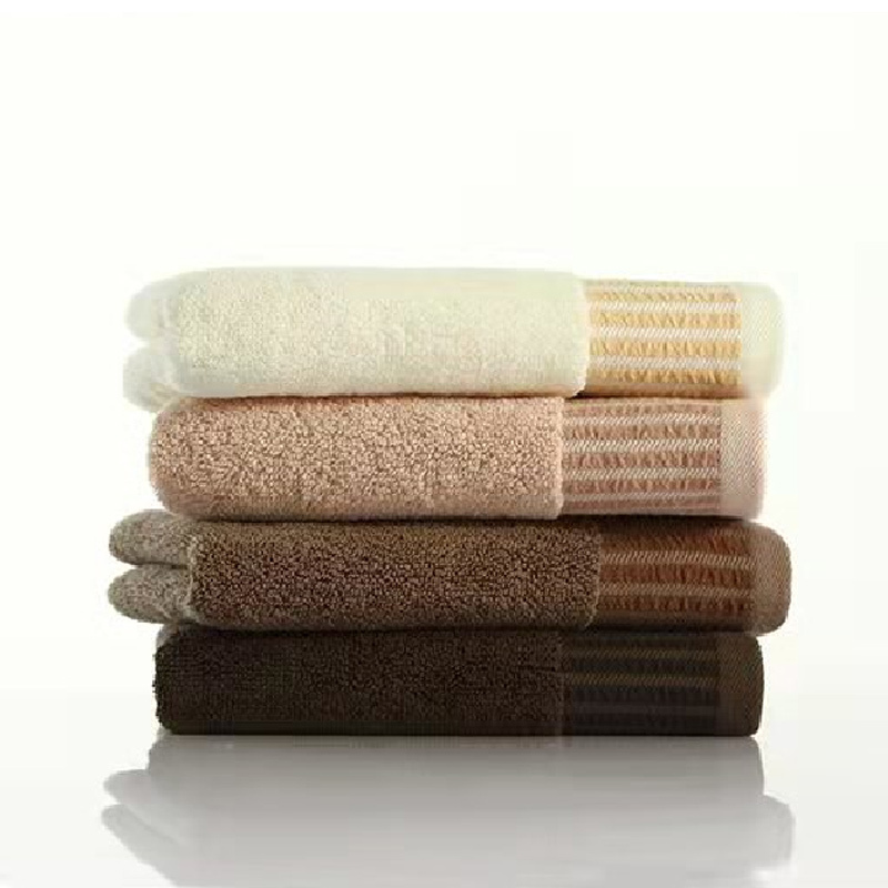 三利毛巾纯棉洗脸面巾4条装·素缎面巾JS902粉白棕咖各1条