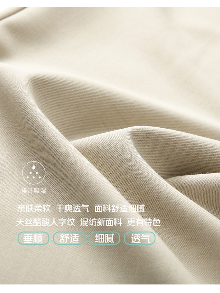 【大牌代工厂出品】和顺圣春秋铜氨丝羊毛阔腿裤26015·藏青色