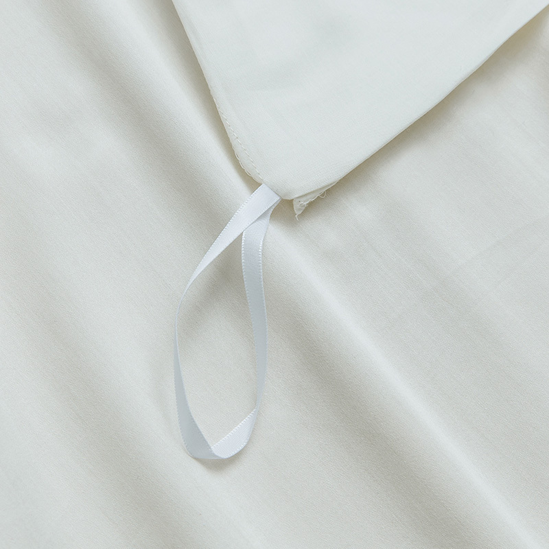 （限量）KATES HOME 60S新疆长绒棉贡缎纯色四件套·珍珠白