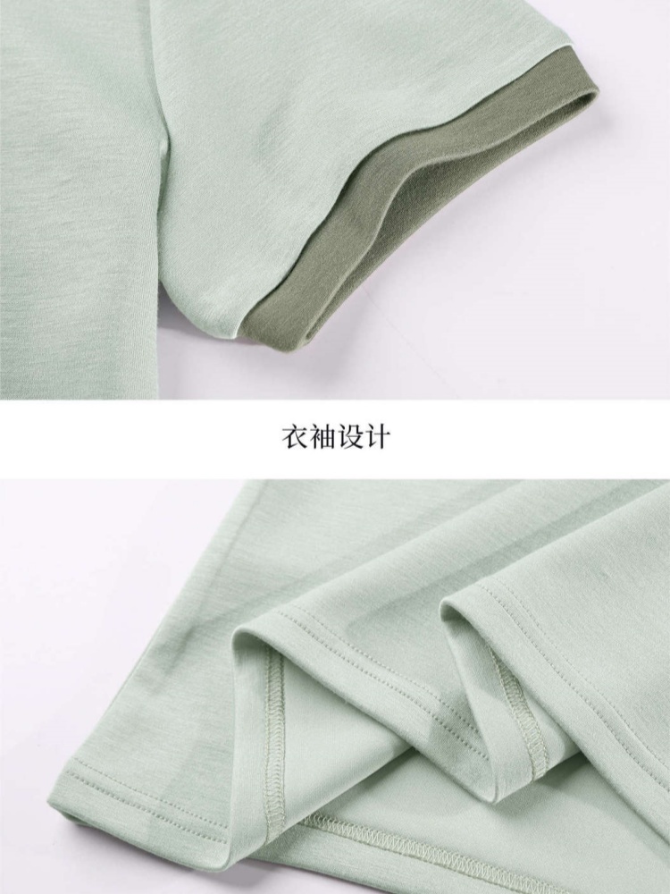 轩凌子撞色袖口宽松连衣裙S82620124·黑色