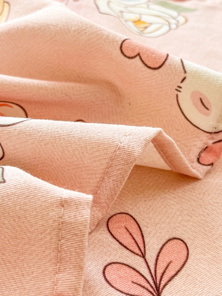 多宝雅2023新款全棉磨毛加厚喷气印花单品系列-单床单·兔姑娘