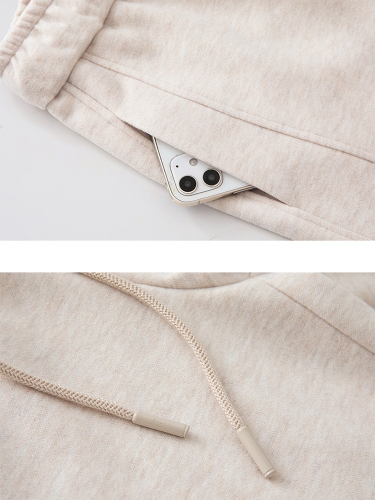 【大牌代工厂出品】和顺圣秋冬加厚羊毛呢系带阔腿裤3075·米杏色