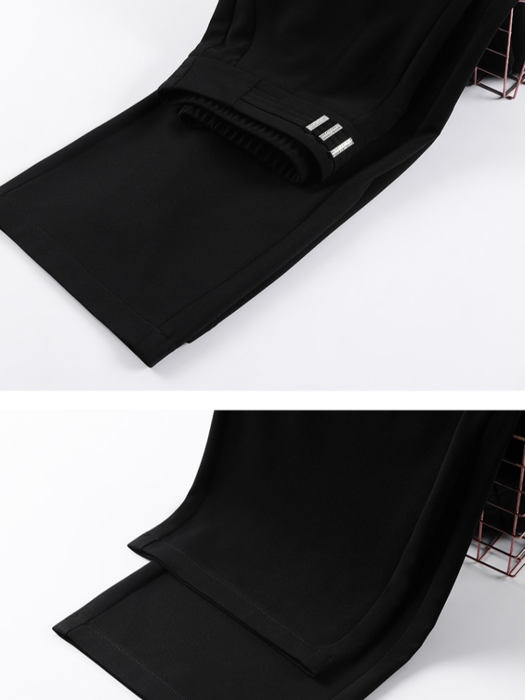 【大牌代工厂出品】和顺圣春秋四面弹垂顺阔腿裤2808·米色