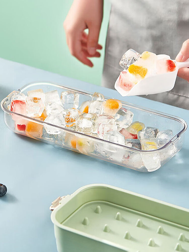 奥美优冰块模具硅胶材质食品级冰格制冰盒·绿色