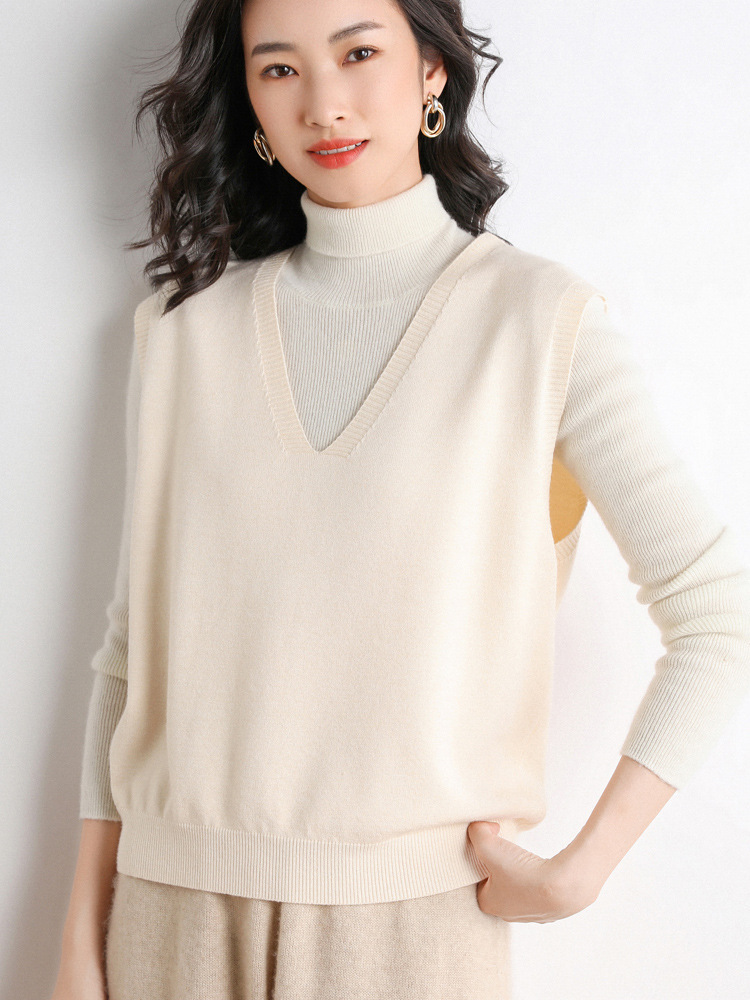 【百搭必入款】时尚V领内外叠穿气质减龄马甲·锈红