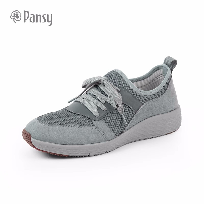 Pansy日本男鞋春新款轻便网面透气软底舒适鞋1054·组合灰