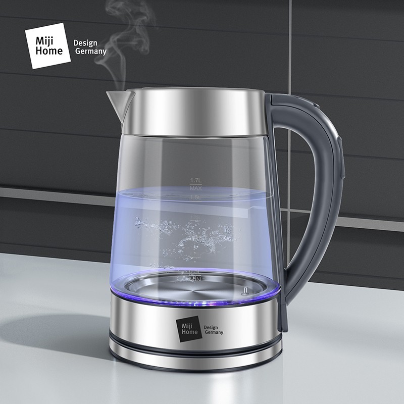 德国米技玻璃电热水壶1.7升大容量烧水壶家用HK-C701