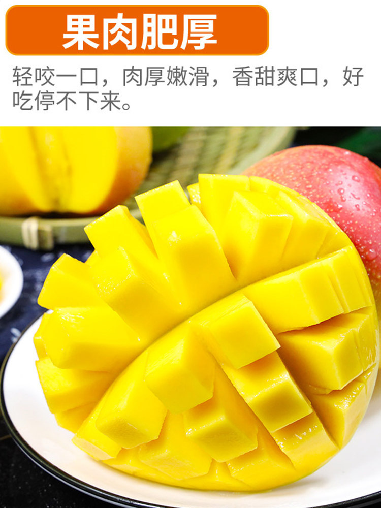 攀枝花彩虹芒果净重8.5斤【单果200g+】果肉肥厚香甜多汁（发7.8分熟，到货需催熟）