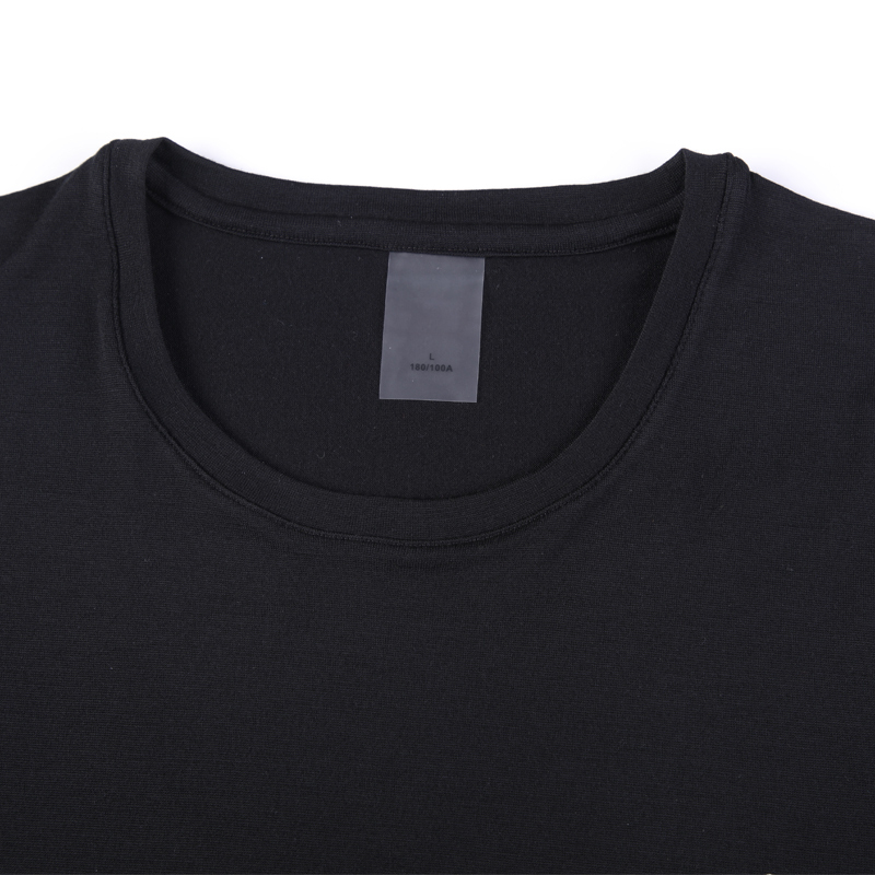 [质数N]男超细羊毛圆领短袖T恤·黑色