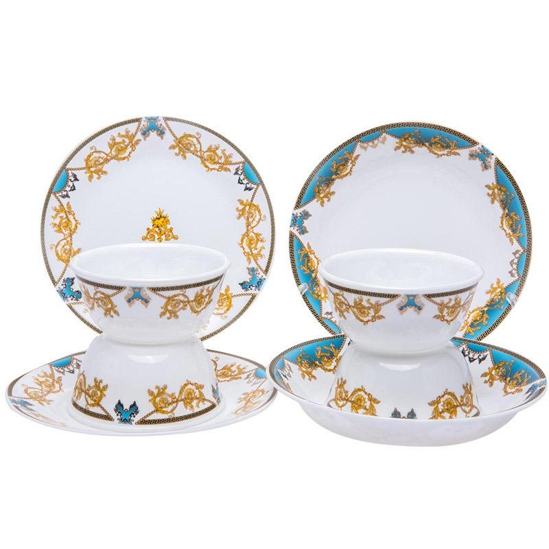 美国康宁corelle巴洛克进口餐具4人份花色餐具