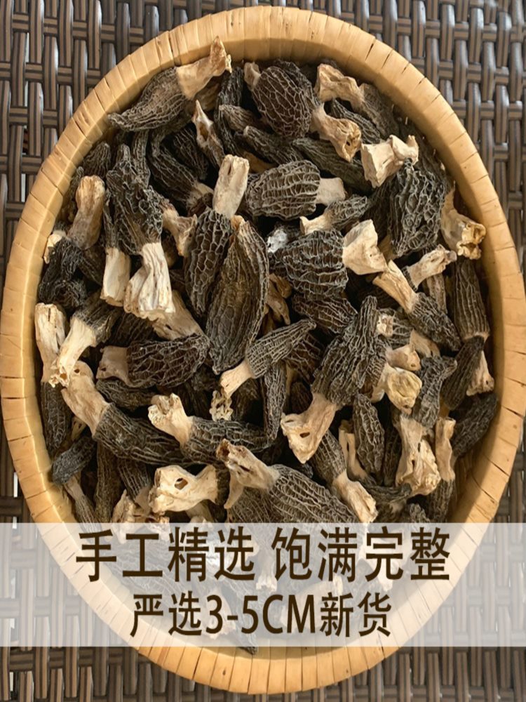 小号羊肚菌 5包 16-17根 3-4cm/根 香格里拉非野生 新鲜菌菇煲汤干货食材