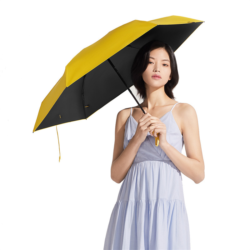 蕉下太阳伞防紫外线遮阳伞女防晒胶囊伞便携晴雨伞·蜜柚黄