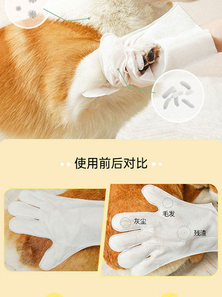 宠物免洗手套一次性宠物干洗手套10包（60片