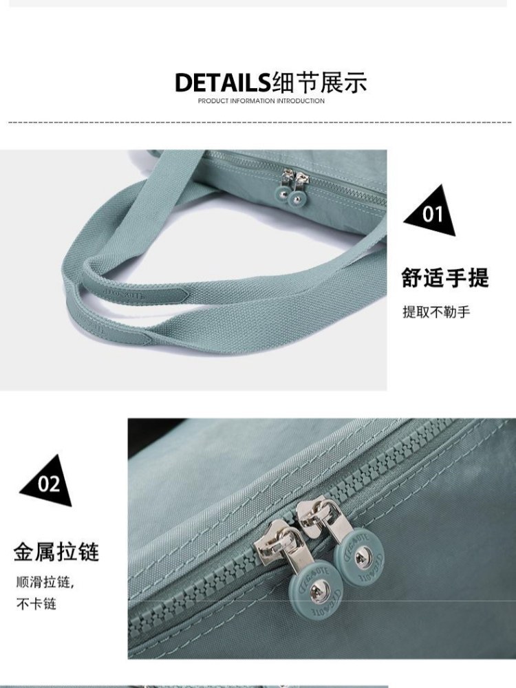 【大牌同款】特高特轻便大号斜挎手提变形包1216·蓝灰